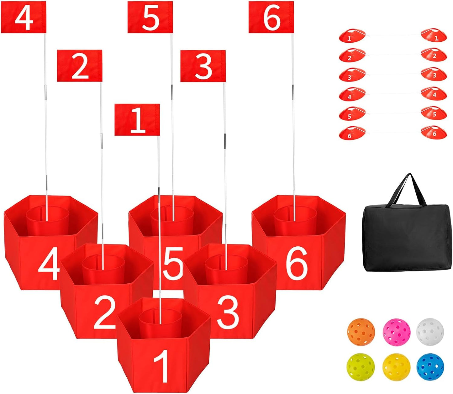 SJEhome Upgraded 6 Hole Backyard Game Golf