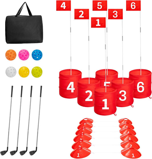 SJEhome 6 Hole Backyard Game Golf for Adults