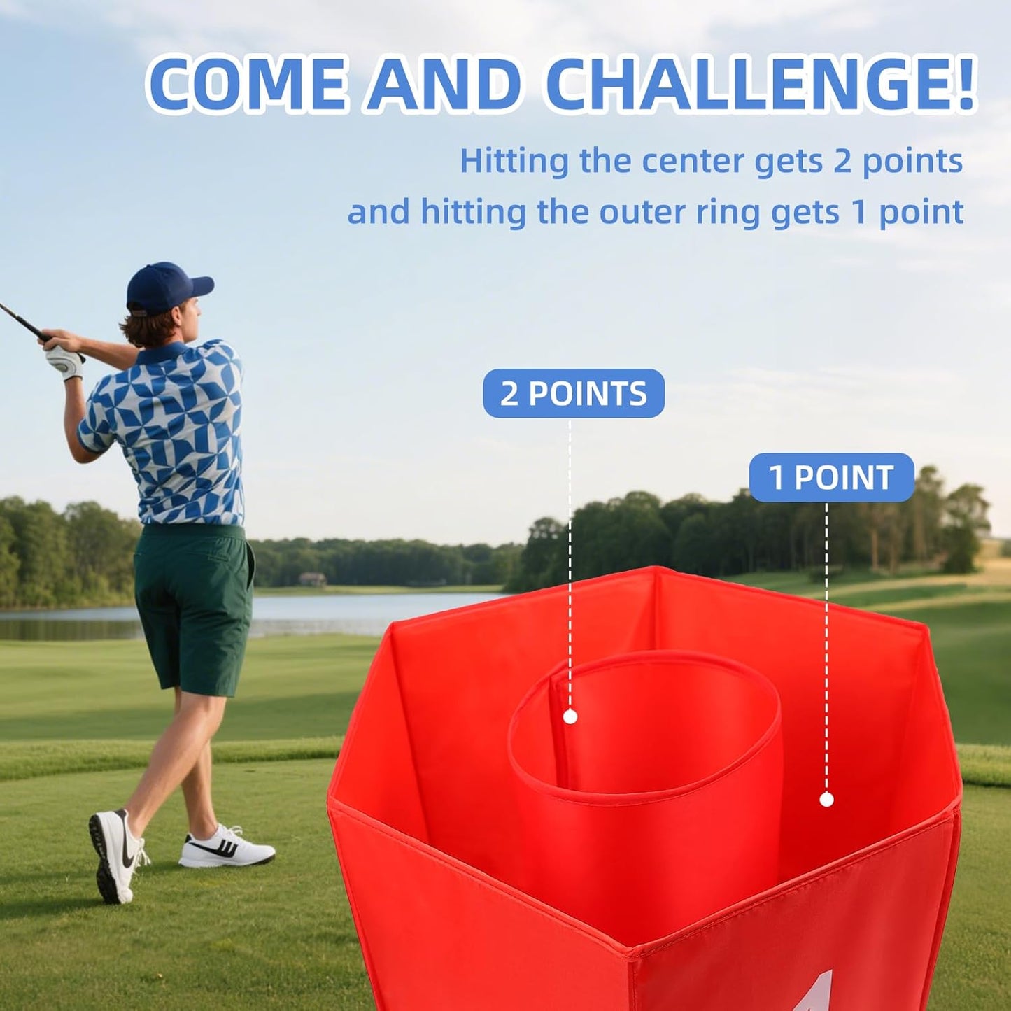 SJEhome Upgraded 6 Hole Backyard Game Golf