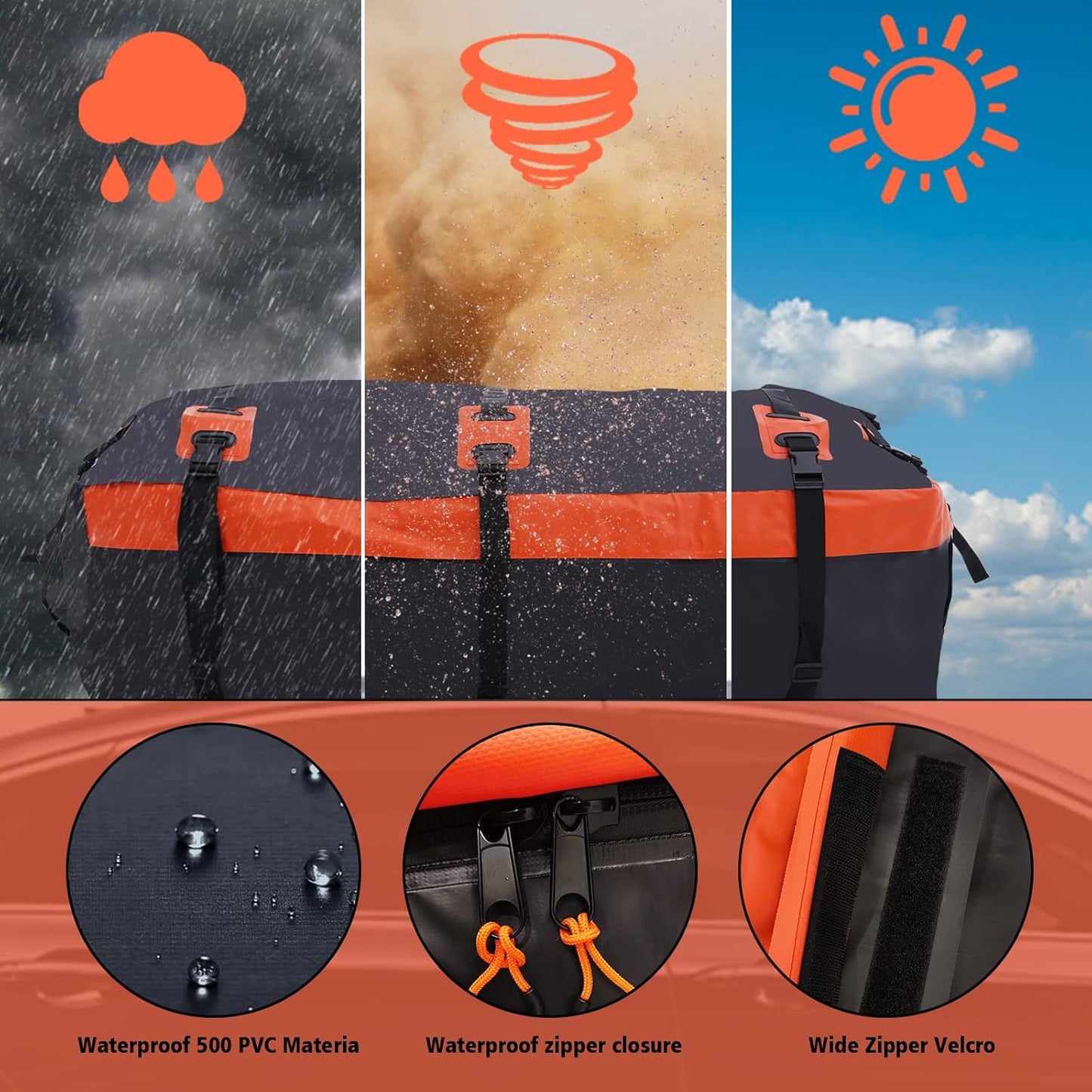 SJEhome 21 Cubic Feet Rooftop Cargo Carrier