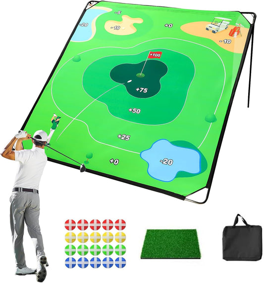 SJEhome Golf Chipping Game, 70"x70" Adults Indoor/Outdoor Family Yard Game