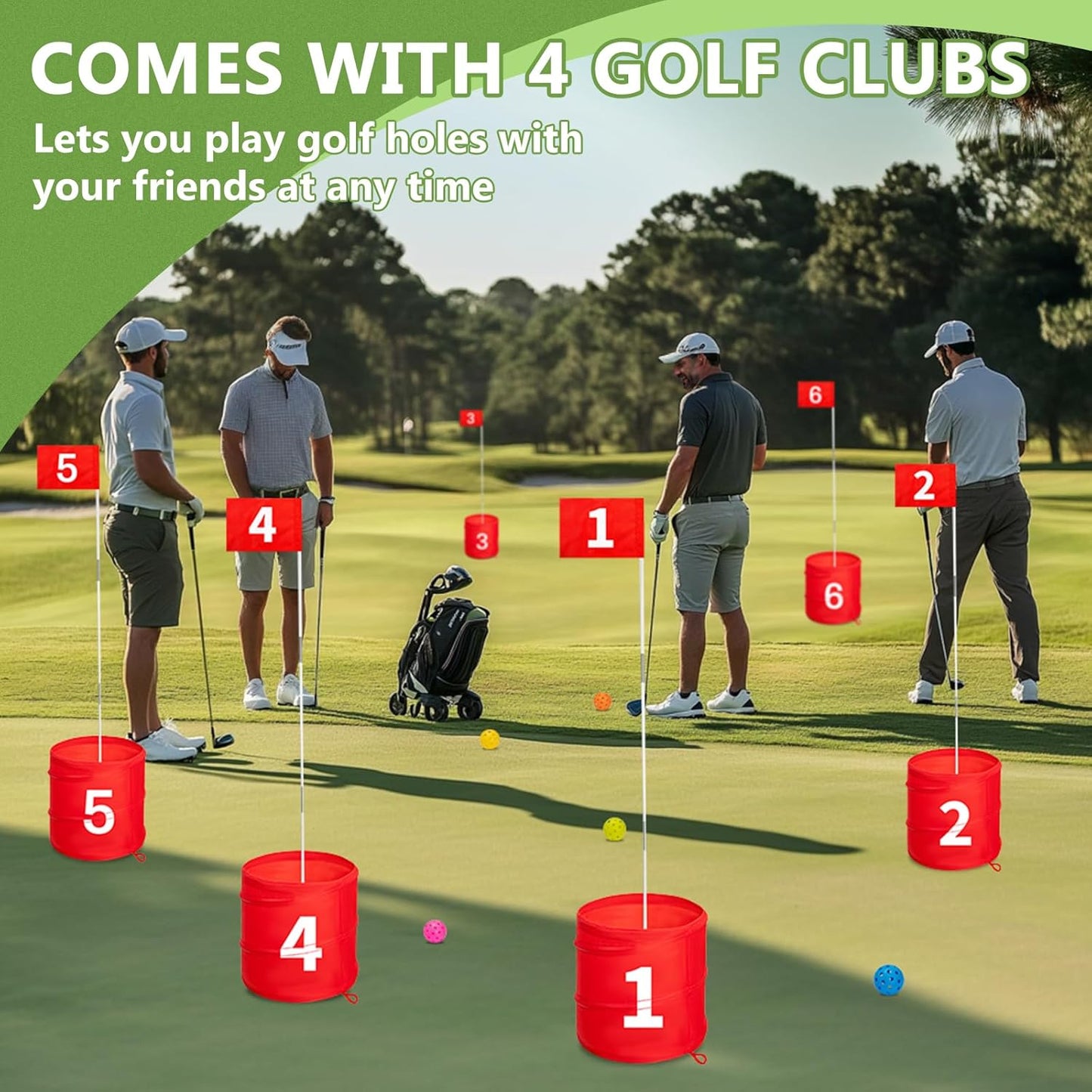 SJEhome 6 Hole Backyard Game Golf for Adults