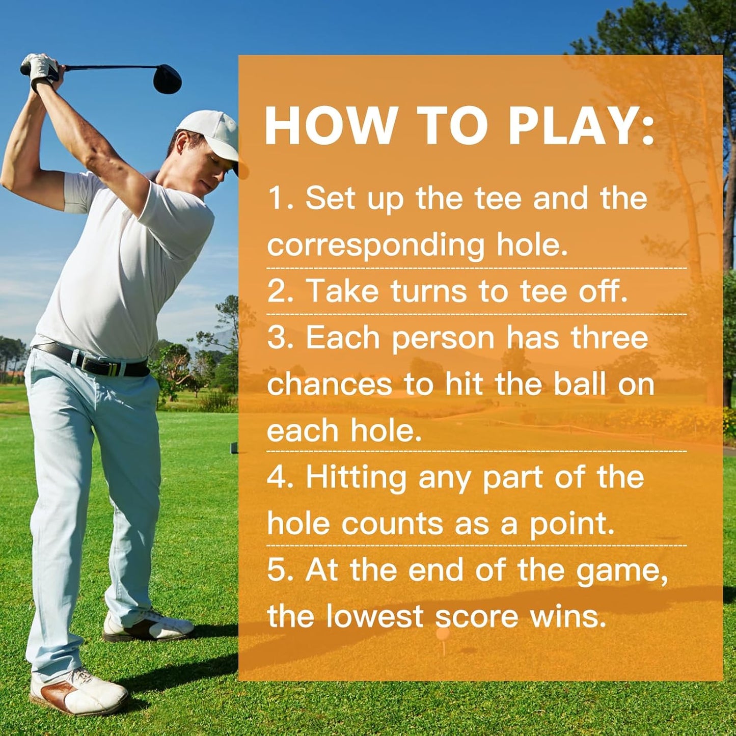 SJEhome 6 Hole Backyard Game Golf for Adults