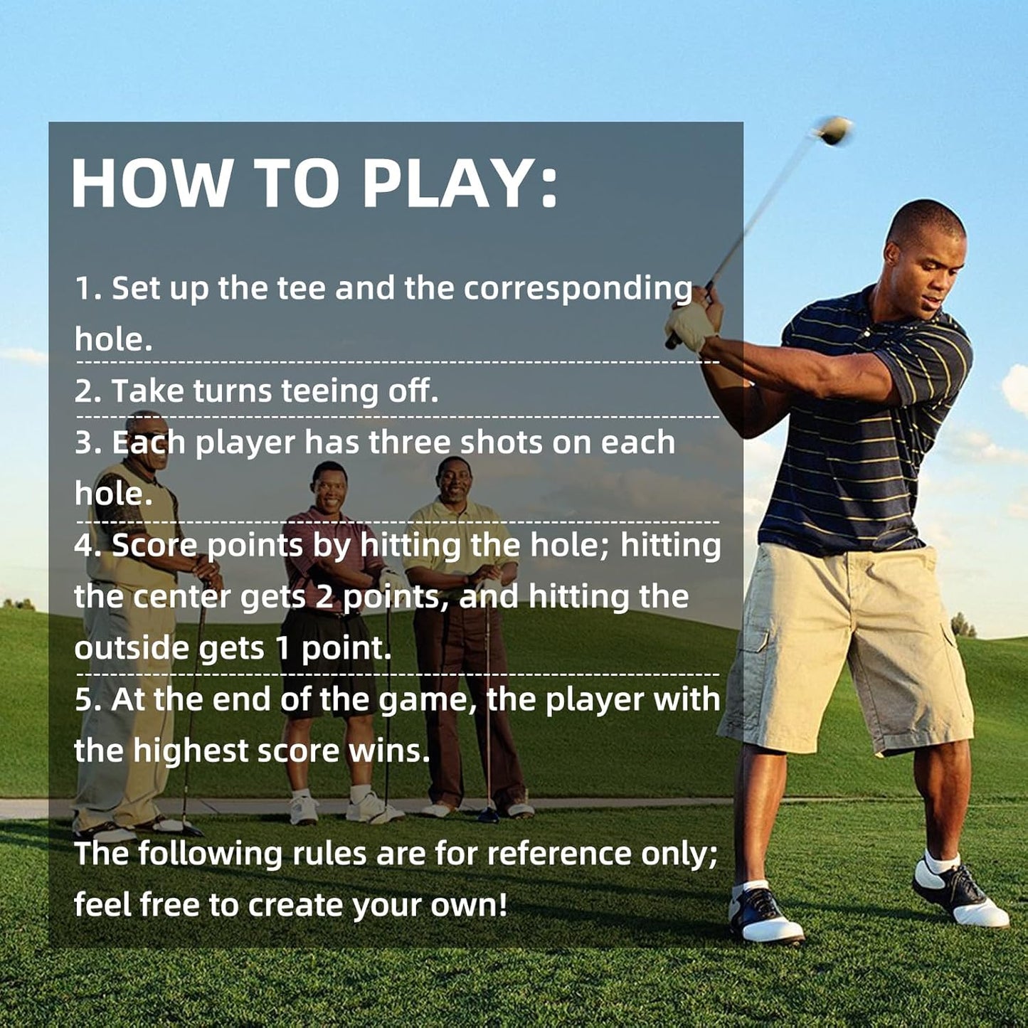 SJEhome Upgraded 6 Hole Backyard Game Golf